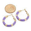 PVD Vacuum Plating 201 Stainless Steel Enamel Hoop Earrings for Women EJEW-B016-33D-5