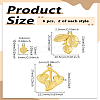 6Pcs 3 Styles Rack Plating Alloy Pendants FIND-LP0005-57-2