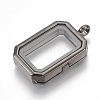 Alloy Magnetic Locket Pendants PALLOY-T052-18-3