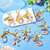 Alloy Resin Polygon Keychains KEYC-TADJ0002-03G-J-3