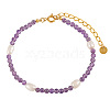 Natural Amethyst Round Beaded Bracelets for Women QY9574-2
