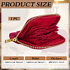 Rhombus Textured Velvet Jewelry Storage Zipper Pouches for Earrings Rings Bracelets Necklaces ABAG-WH0085-012B-2