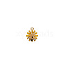 Golden Tone Alloy Enamel Pendants PW-WGF7304-03-2