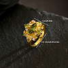 Brass Micro Pave Cubic Zirconia Finger Rings for Women KW9333-4-5