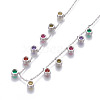 Brass Cubic Zirconia Pendant Necklaces NJEW-O117-03P-3