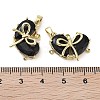 Real 18K Gold Plated Brass Glass Pendants KK-R161-02G-03-3