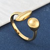 304 Stainless Steel Open Cuff Rings LS-RJEW-S627-01B-G-1