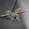 Tibetan Style Alloy Butterfly Hair Sticks PW-WGDEFD2-01-2