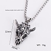 Gothic 316 Surgical Stainless Steel Pendant Box Chain Necklaces for Men ZF3615-4-1