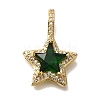 Brass Micro Pave Cubic Zirconia Pendants KK-K389-045G-1