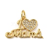 Mother's Day Heart with Word I Love Mama Charms KK-A200-14G-1