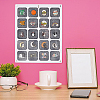 20 Grids Rectangle Felt Wall Mounted Brooch Organizer Display Stands ODIS-WH0038-97-6