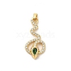 Brass Micro Pave Cubic Zirconia Pendants KK-C108-01E-G-1
