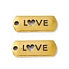 Tibetan Style Alloy Rectangle with Word Love Pendants TIBEP-Q043-069AG-RS-2