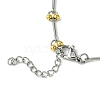 201 Stainless Steel Bar Link  Chain Anklets for Women AJEW-AN00640-4