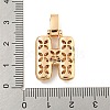 Brass Micro Pave Clear Cubic Zirconia Pendants KK-B099-01G-H-3