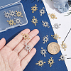 Unicraftale 20Pcs 2 Colors 201 Stainless Steel Star Connector Charms STAS-UN0040-99-4