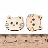 Cat Shape Wood Buttons BUTT-T013-11B-3