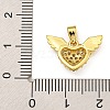 Rack Plating Brass Micro Pave Cubic Zirconia Pendants KK-U035-09G-3