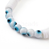 Polymer Clay Heishi Beads Stretch Bracelets BJEW-JB05905-01-2