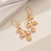 Elegant Brass Heart Tassel Hoop Earrings MS0806-2