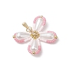 Two Tone Glass Seed Beaded Butterfly Pendants PALLOY-MZ00556-01-3