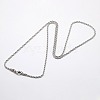 Tarnish Resistant Trendy Men's 304 Stainless Steel Rope Chain Necklaces NJEW-M072-B-02-2