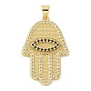 Brass Micro Pave Cubic Zirconia Pendants KK-K298-54G-1