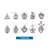 Rhombus Alloy Charms ZIRC-CD0001-02-8