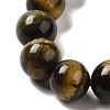 Grade AB 12.5mm Round Natural Tiger Eye Braided Bead Bracelets for Women Men BJEW-C060-01K-2