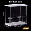 2-Tier Transparent Acrylic Minifigures Display Case ODIS-WH0043-68A-2