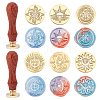 SUPERDANT 6Pcs 6 Style Wax Seal Brass Stamp Head DIY-SD0001-44-1