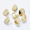 Brass Stud Earring Findings KK-G331-28G-NF-1