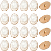 20Pcs 1-Hole Alloy Resin Buttons BUTT-CY0001-21B-1