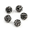 Polymer Clay Rhinestone Beads RB-H284-6MM-Half-1-4