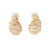 Sea Snail Alloy Stud Earrings EJEW-A112-03KCG-2