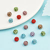 Polymer Clay Rhinestone Beads RB-H284-6MM-Half-M-4