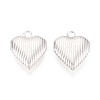 925 Sterling Silver Heart Charms STER-N017-28S-2
