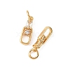 SHEGRACE Brass Micro Pave Clear Cubic Zirconia Charms XGRQ4N510-726G-2