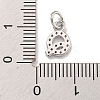 Initial Letter Brass with Cubic Zirconia Charms KK-Q814-26Q-P-3