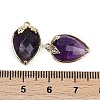 Natural Amethyst Faceted Pendants G-M431-06G-13-3