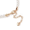 Brass Pave Clear Cubic Zirconia Star Link Chain Bracelets BJEW-M321-01A-3