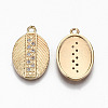 Brass Micro Pave Cubic Zirconia Pendants KK-S359-072-RS-2