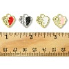 8Pcs 4 Colors Alloy Enamel Pendants ENAM-FS0001-70-4