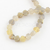 Natural Grey Agate Stone Beads Strands G-R182-06-2