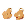 Flower Cowhide Suspension Clasps FIND-TAC0036-055G-01-2