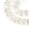 Electroplate Transparent Glass Beads Strands EGLA-N022-04A-D20-3
