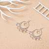 Glass Teardrop Chandelier Earrings EJEW-TA00116-2