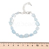 Natural Aquamarine Beads Bracelets for Women BJEW-H623-02S-09-5