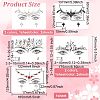 Olycraft 10 Sheets 10 Style Self Adhesive 3D Eyes Body Face Jewelry Acrylic Rhinestone Stickers MRMJ-OC0003-10-2